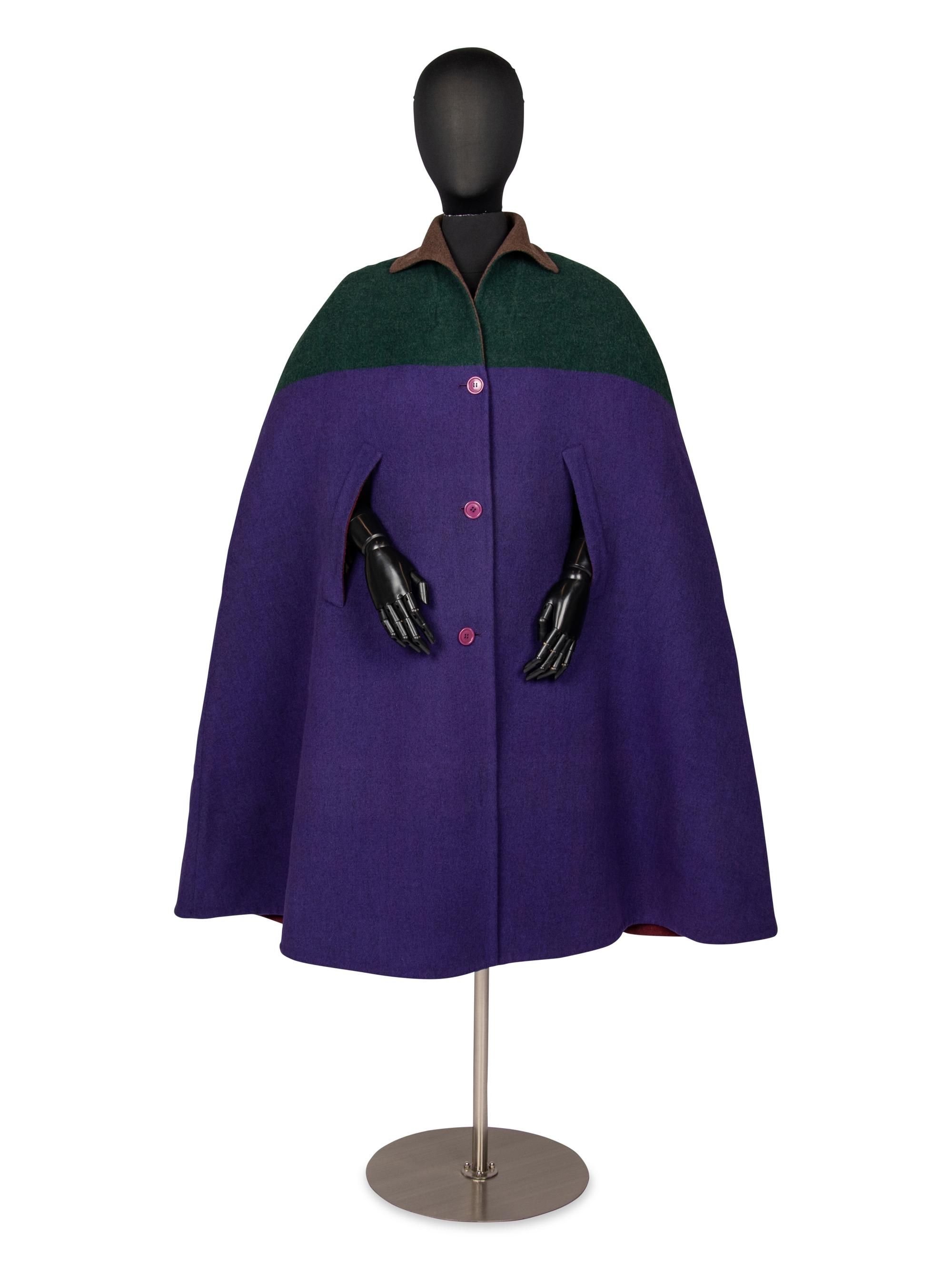 Halston Color Blocked Cape, 1981