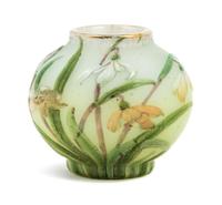 Burgun & Schverer, EARLY 20TH CENTURY, a cameo glass vase, of round form with floral decoration