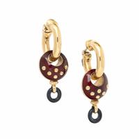 La Nouvelle Bague, Yellow Gold and Enamel Earrings