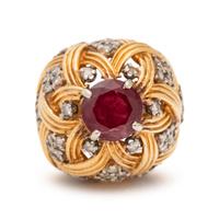 RUBY AND DIAMOND RING