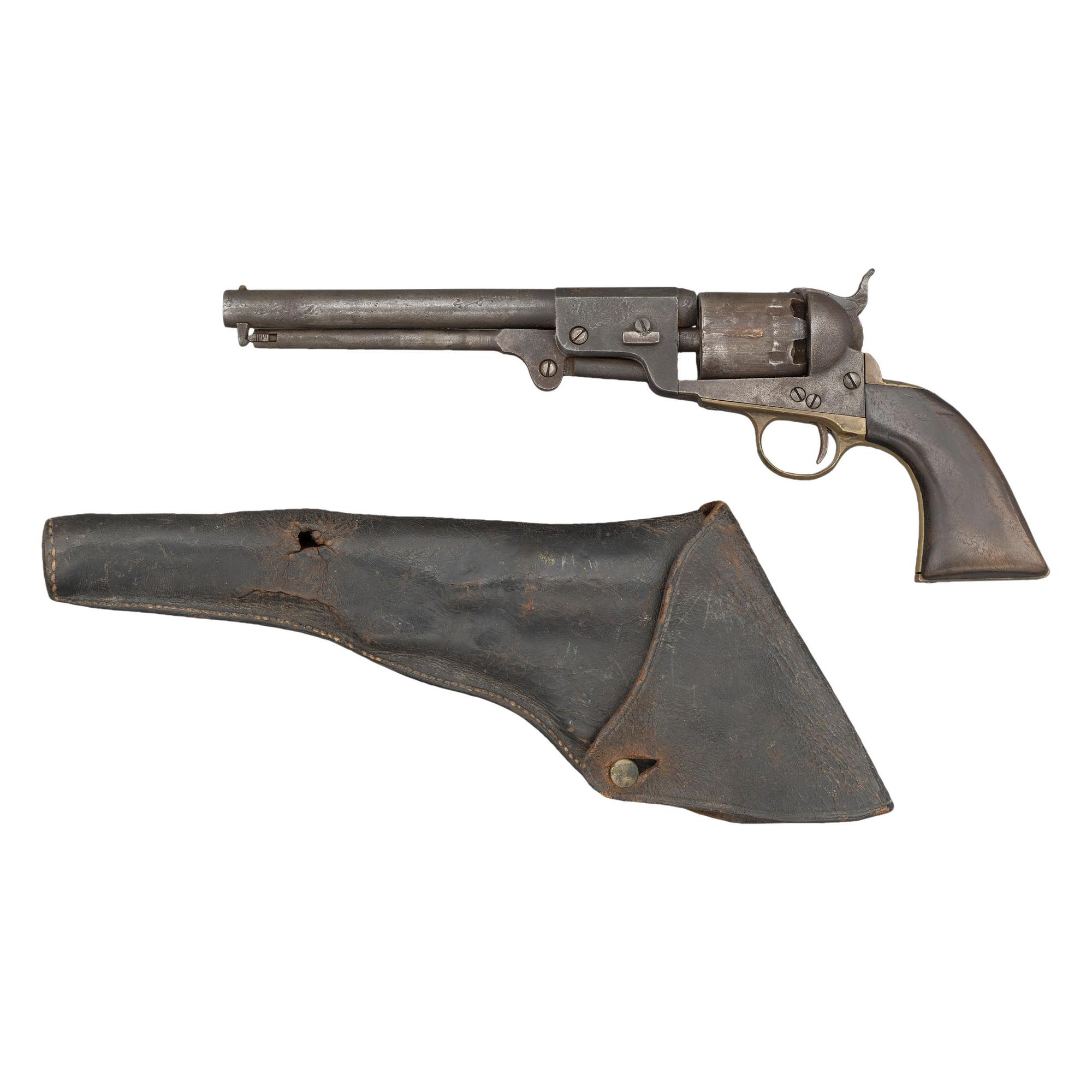 "Leech & Rigdon" Marked Replica Percussion Revolver & Period Holster