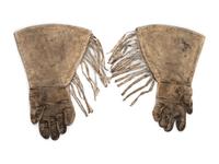 Northern Plains Pictorial Beaded Gauntlets