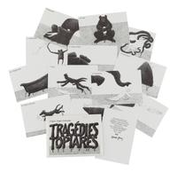 GOREY, Edward (1925-2000). Dogear Wryde Postcards: Tragedies Topiares Series. [New York]: n.p., 1989.