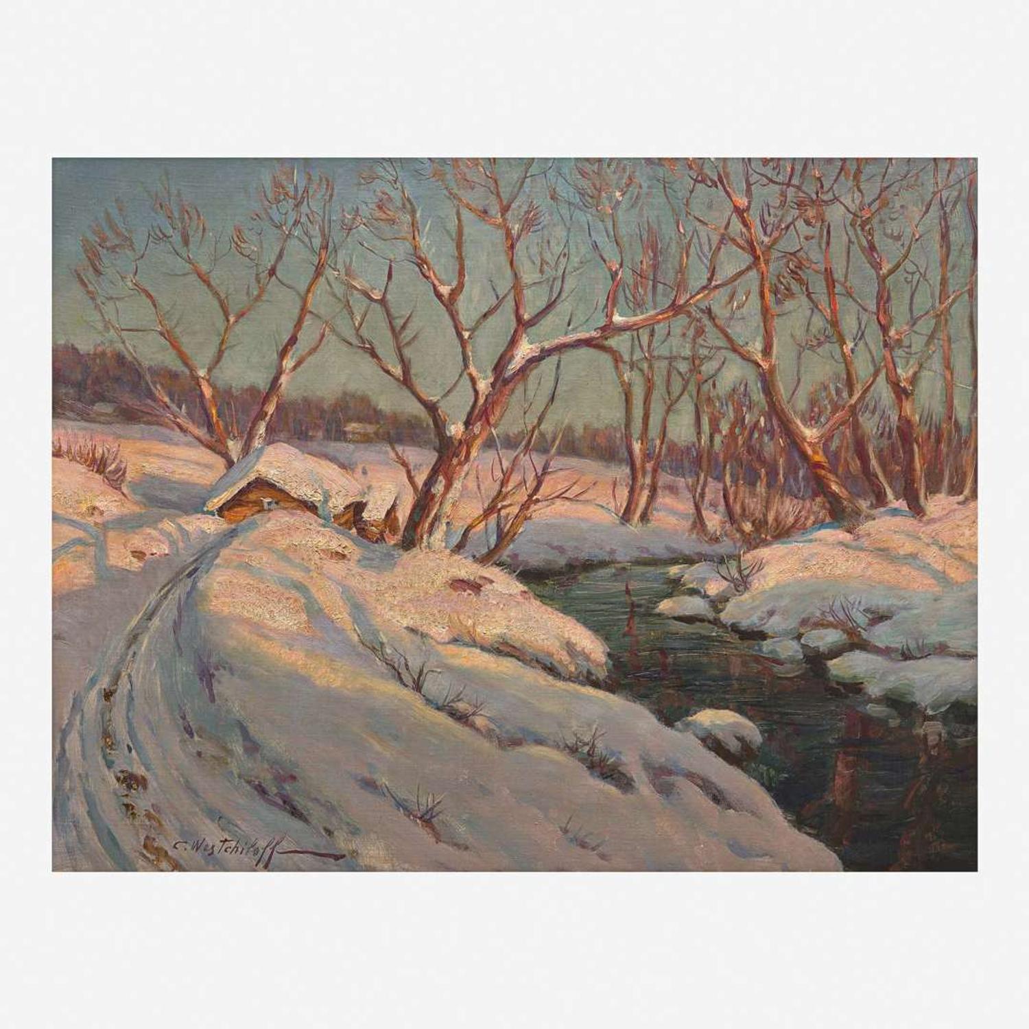 Constantin Aleksandrovich Westchiloff (Russian, 1877–1945) Winter Landscape
