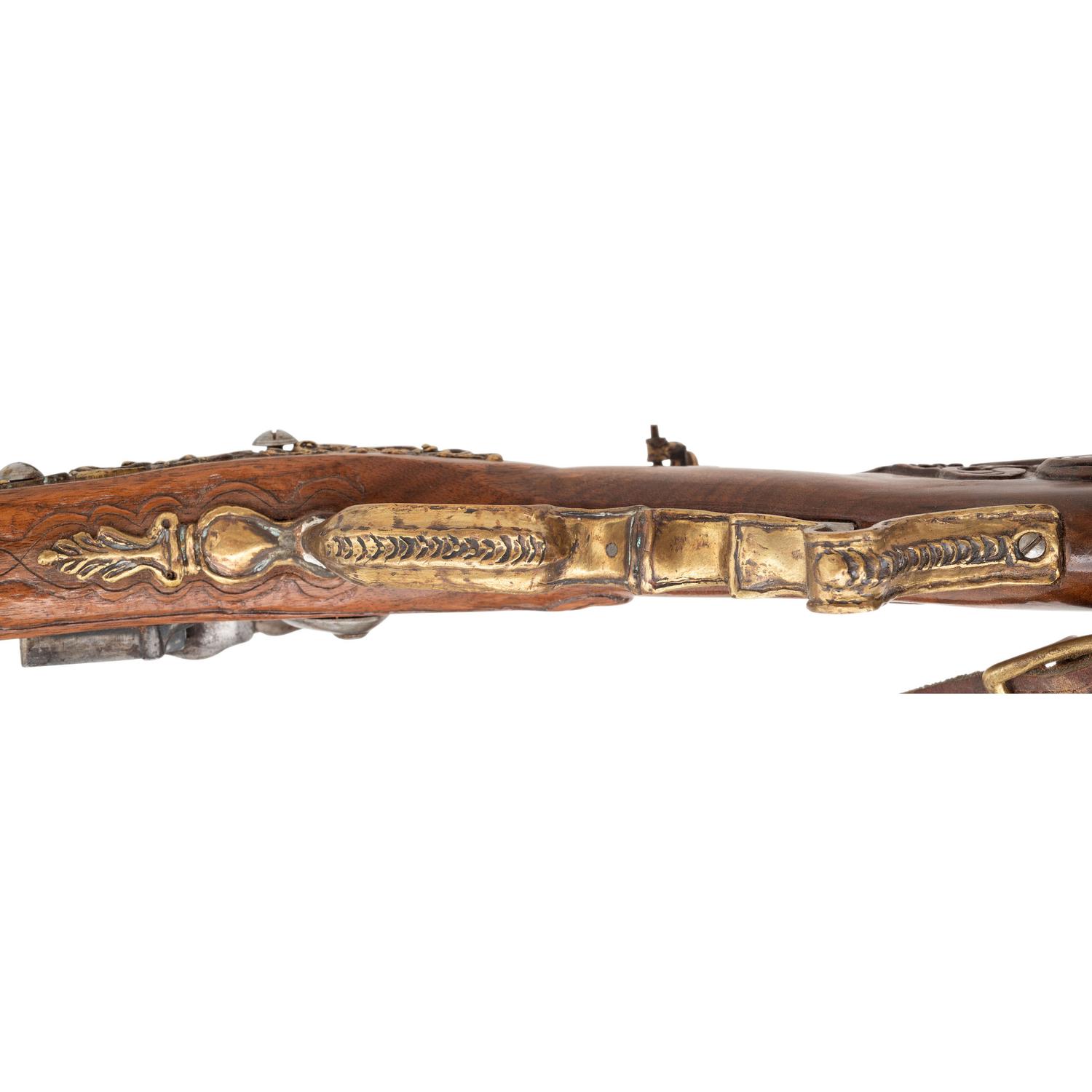 Carved Contemporary Flintlock Jaeger Rifle
