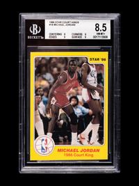 A 1986 Star Court Kings Michael Jordan Card No. 18 (BGS 8.5 NM-MT+)