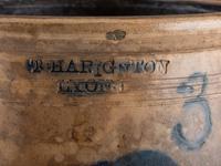 A Thompson Harrington Cobalt Decorated Three-Gallon Stoneware Crock