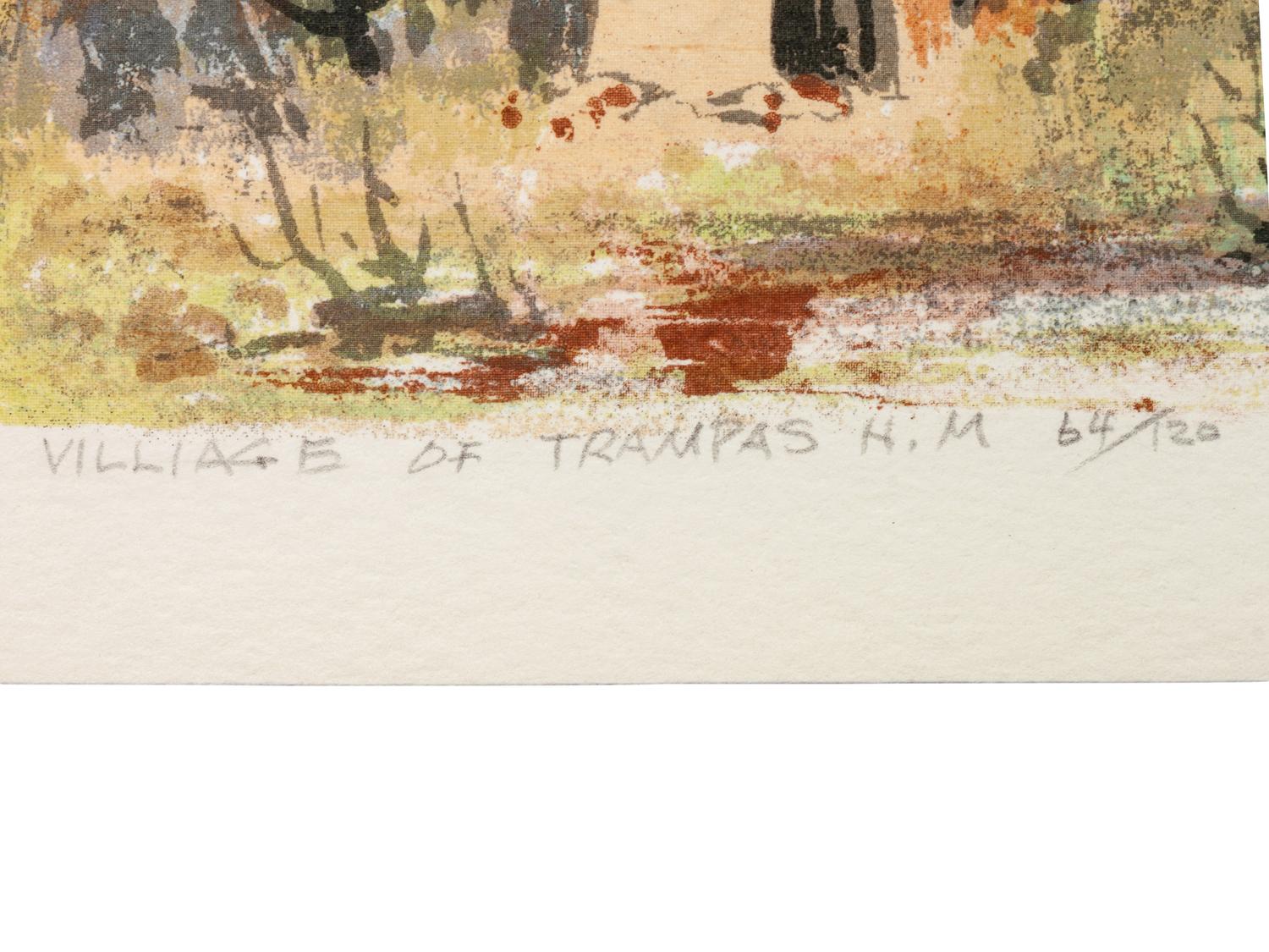 Five Works: Village of Trampas N.M ., edition 64/120; Rio Chama , edition 60/120; High Meadow , edition 86/120; The Stanstuario at Chimayo - N.M., edition 124/130; Palo Verde , edition 83/120