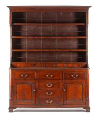 A George III Oak Welsh Cupboard Height 88 x width 67 1/4 x depth 20 1/2 inches. — LATE 18TH CENTURY