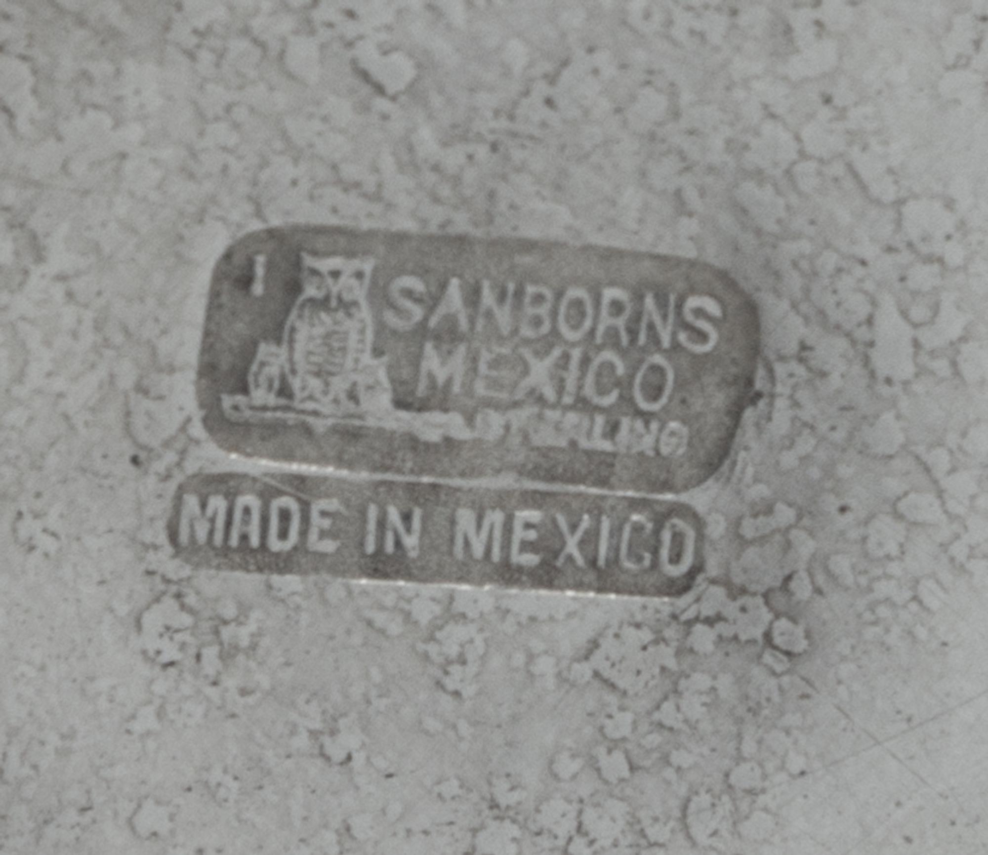 A Mexican Silver Six-Piece Tea and Coffee Service, Sanborns, Mexico City, First Half 20th Century, comprising a coffee pot, teapot, cre