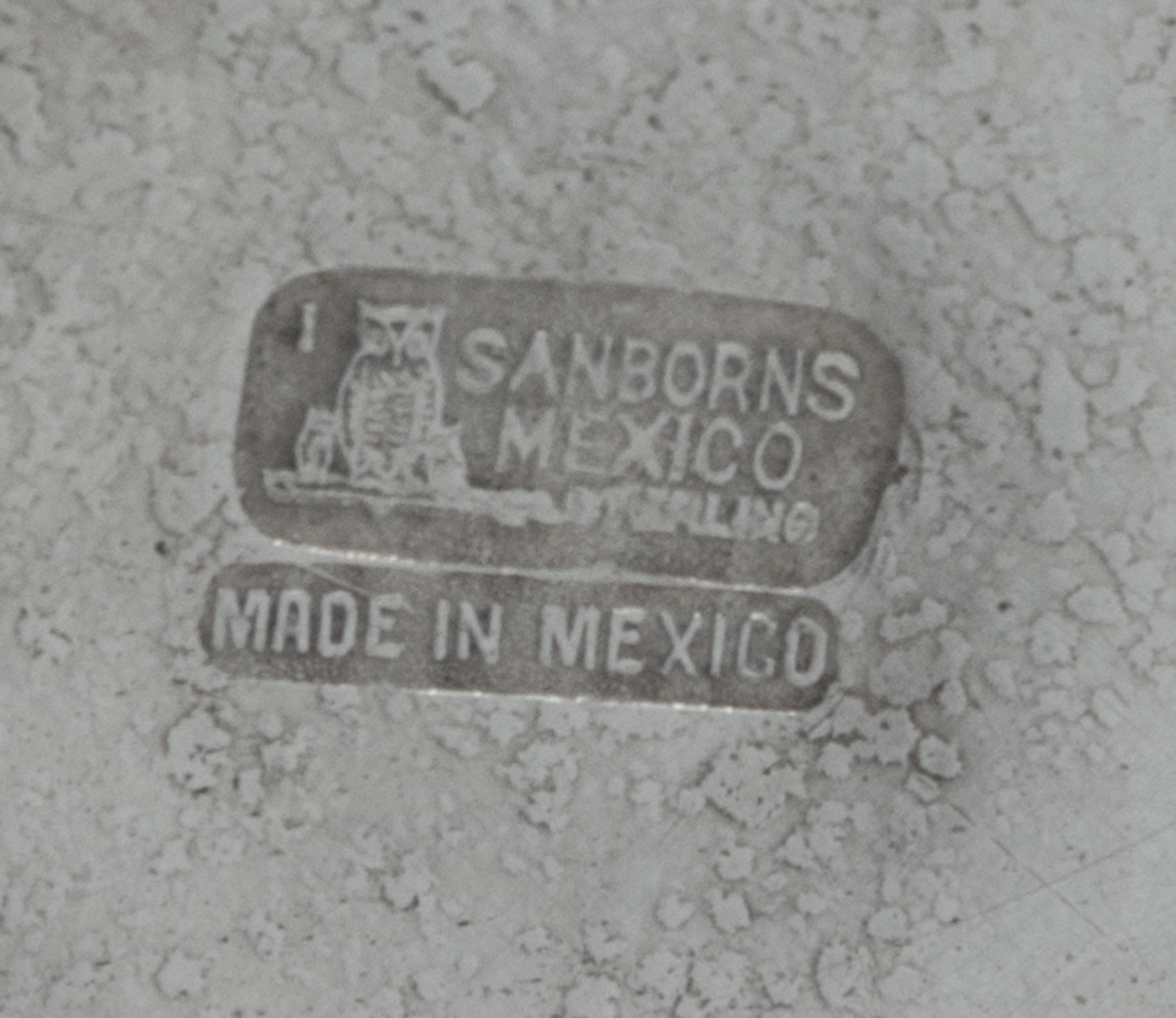 A Mexican Silver Six-Piece Tea and Coffee Service, Sanborns, Mexico City, First Half 20th Century, comprising a coffee pot, teapot, cre