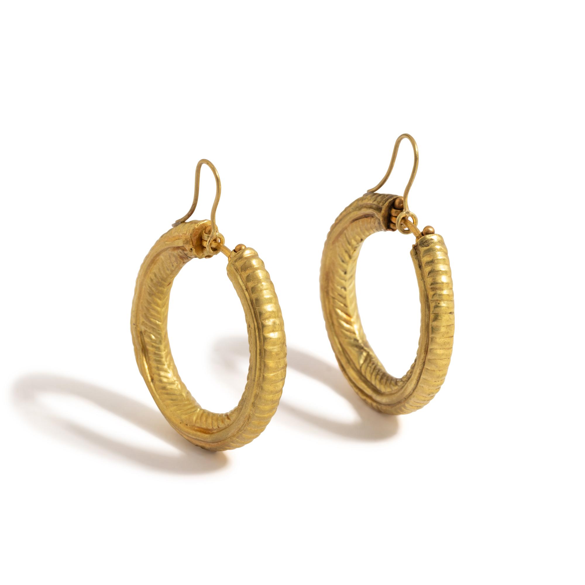 A Pair of Roman Gold Earrings
