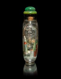 A Chinese Inside Painted Rock Crystal Snuff Bottle Ye Zhongsan (1875-1945)