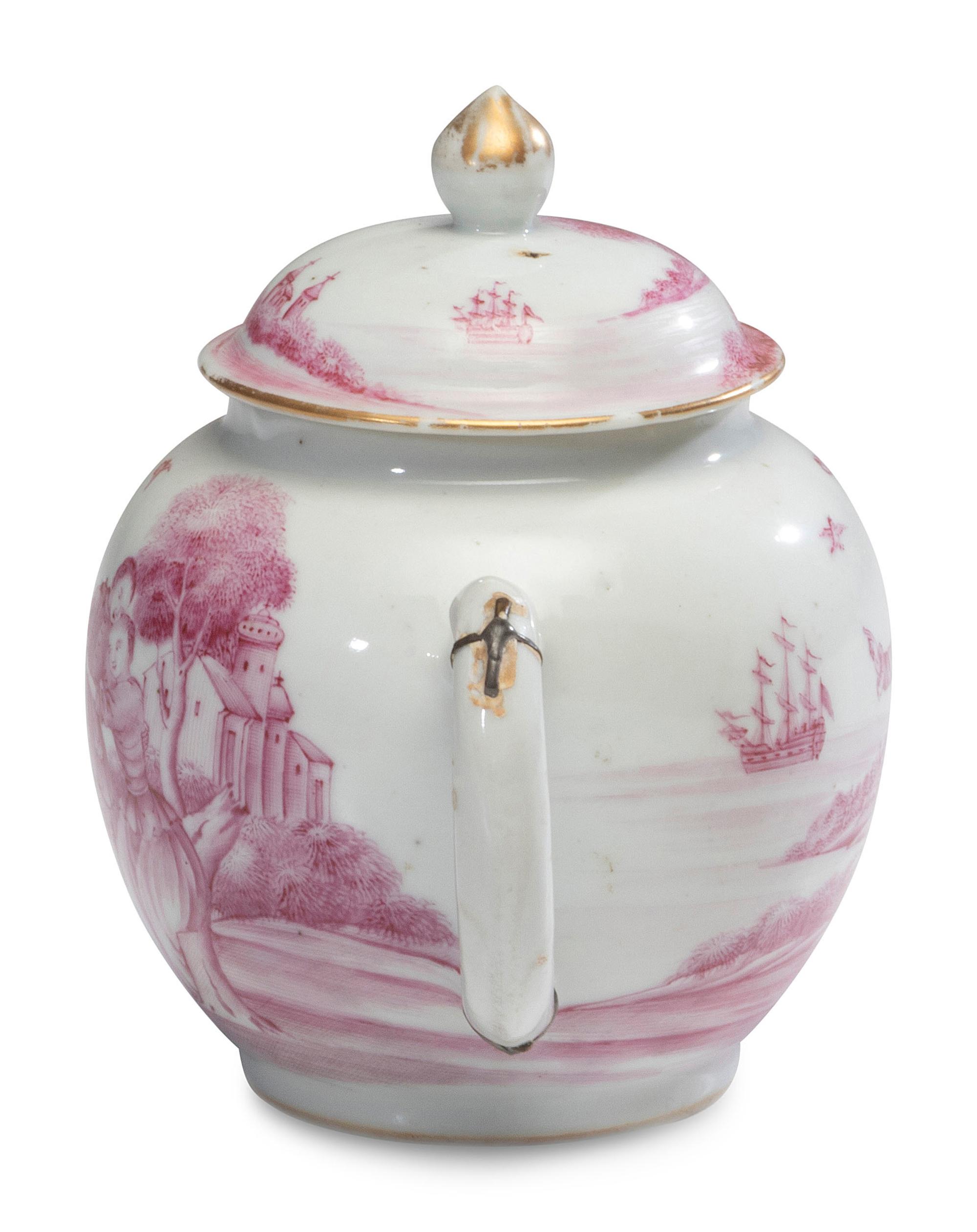 A Chinese Export Porcelain Famille Rose Teapot