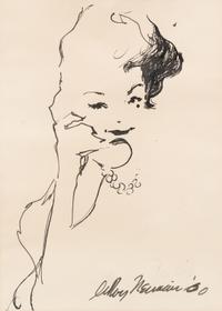 LeRoy Neiman, (American, 1921-2012), Untitled (Woman on Telephone), 1960
