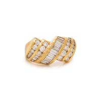 YELLOW GOLD AND DIAMOND RING