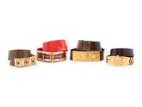 Four Judith Leiber Belts
