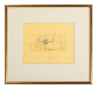 Group of 8 Architectural Drawings from The Crooks' House, 1976