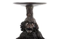 A Venetian Style Carved Walnut Figural Pedestal