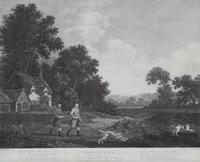 George STUBBS, after - William WOOLLETT, engraver Image 15 1/4 x 20 1/2 inches. — Shooting, Plate I-IV