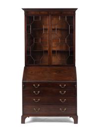 A George III Mahogany Bureau Bookcase