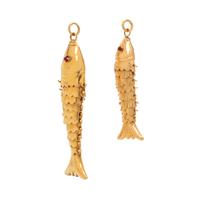 YELLOW GOLD FISH PENDANTS