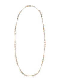 YELLOW GOLD AND MULTIGEM NECKLACE