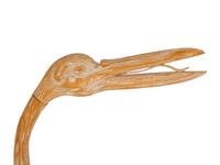 A Pair of Asian Carved Wood Cranes — 20TH CENTURY