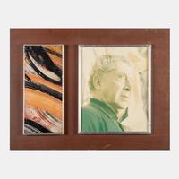 Untitled Abstraction , accompanied by a photograph of the artist