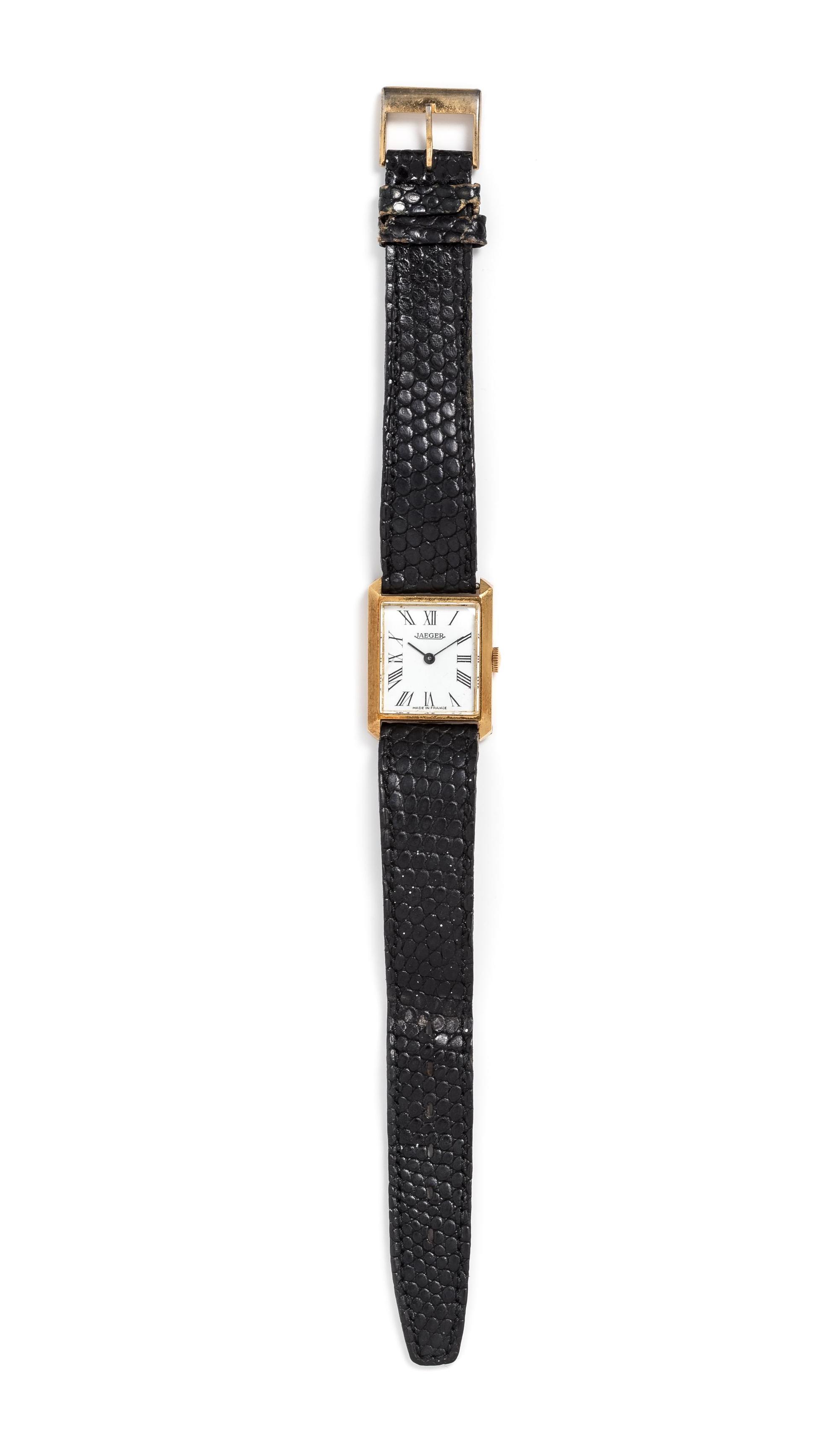 JAEGER-LECOULTRE, 18K YELLOW GOLD WRISTWATCH