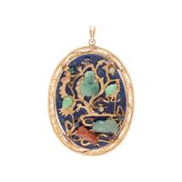 YELLOW GOLD AND MULTIGEM PENDANT