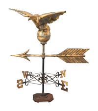 A Molded Copper and Cast Zinc Eagle Weathervane