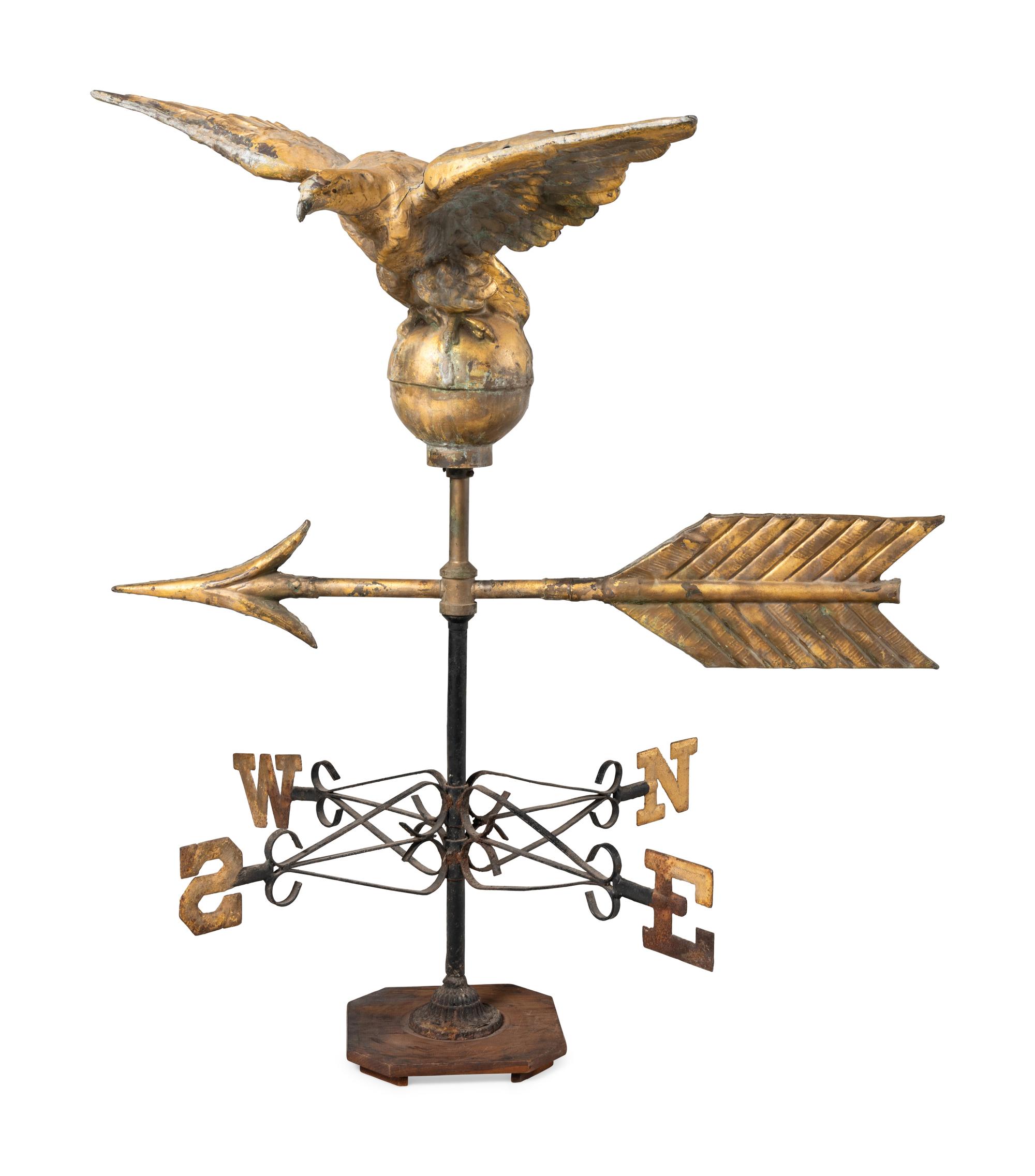 A Molded Copper and Cast Zinc Eagle Weathervane