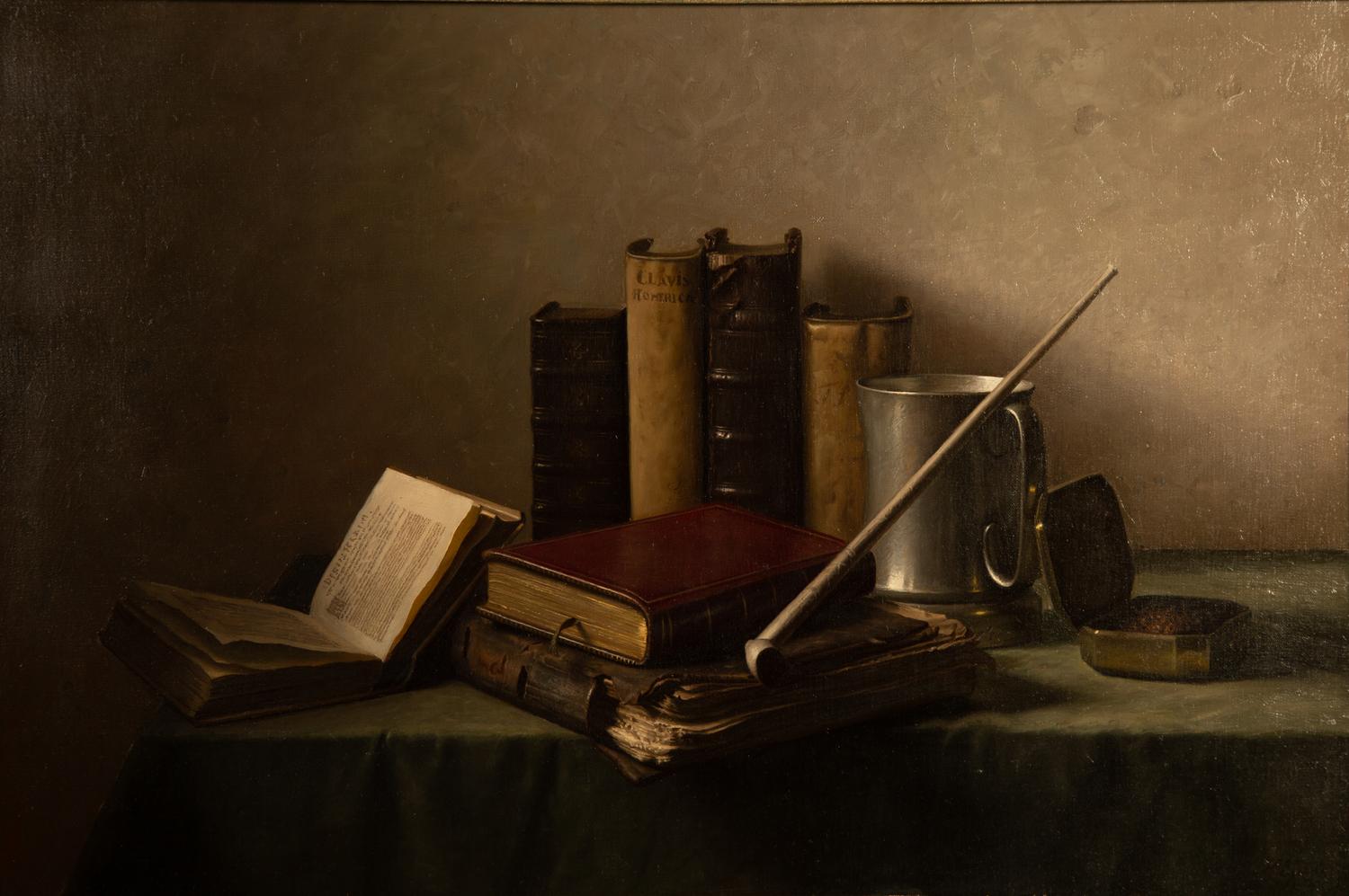Still Life with Books and Pewter , 1965
