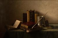 Still Life with Books and Pewter , 1965