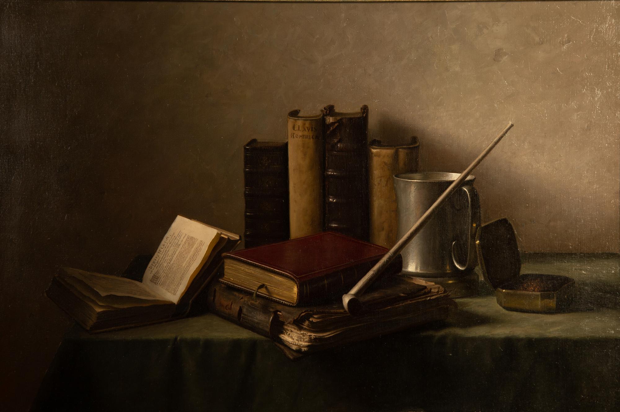 Still Life with Books and Pewter , 1965