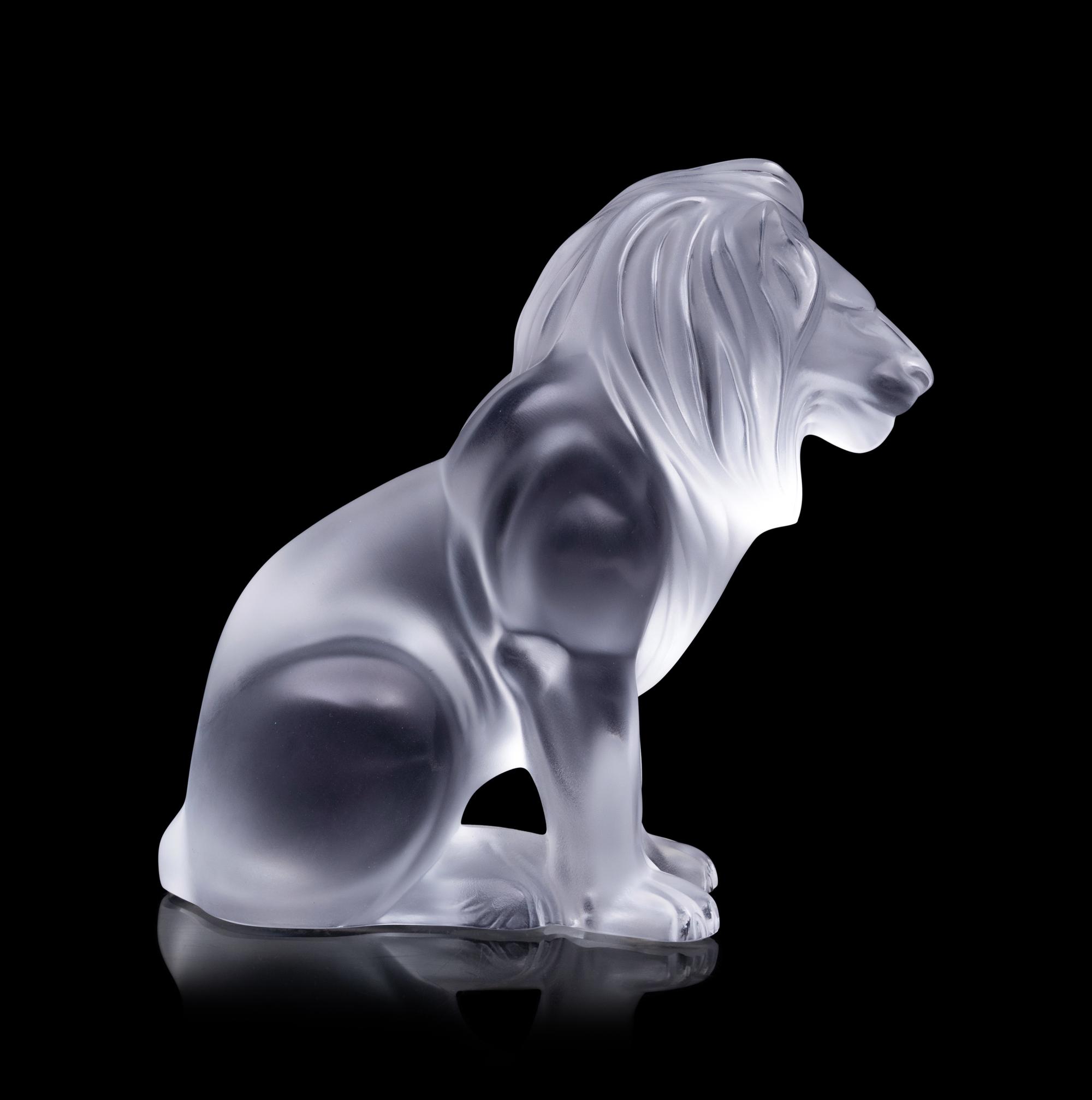 A Lalique Lion Figure