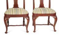 A Set of Four Georgian Style Red-Japanned Side Chairs