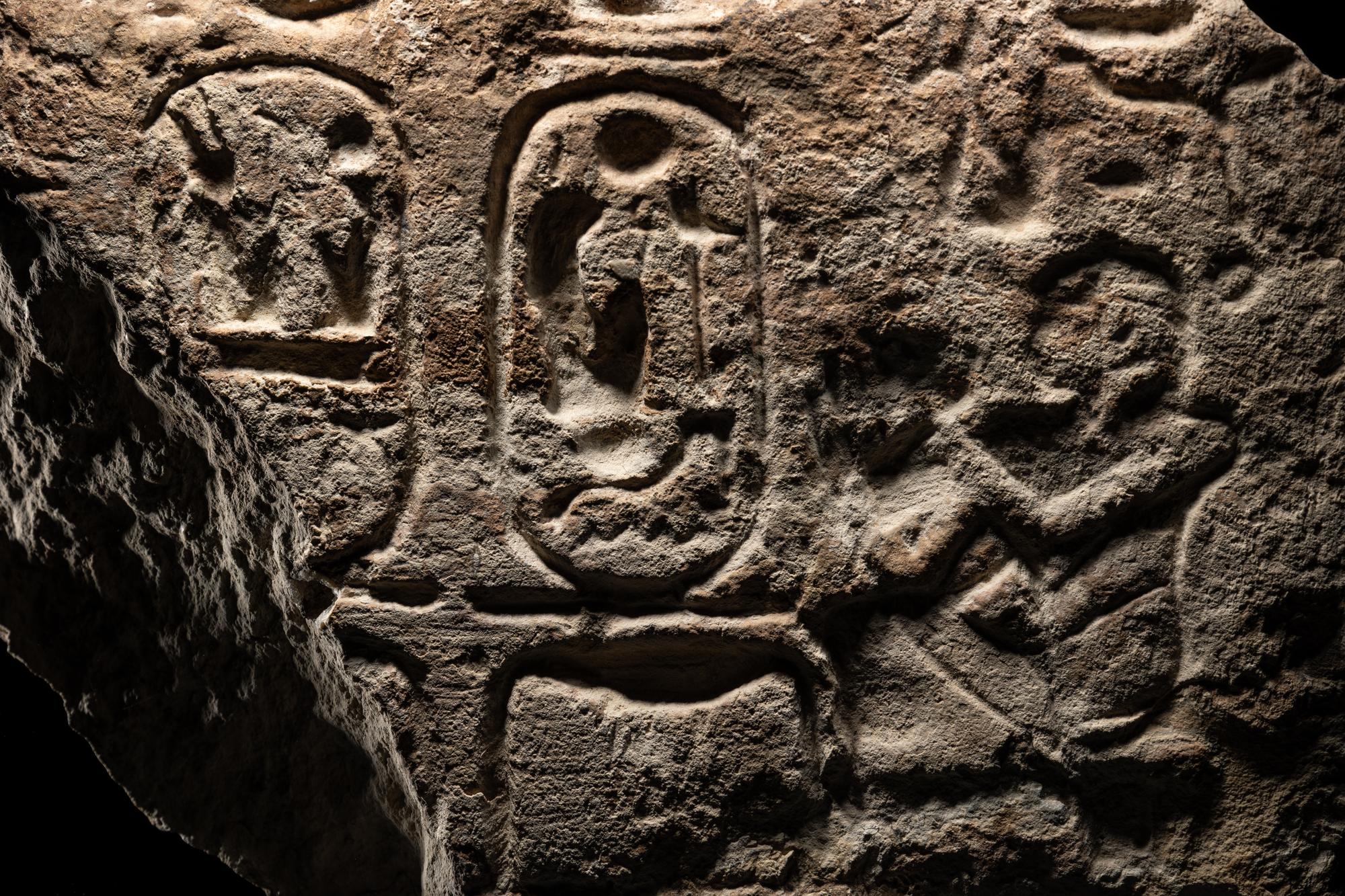 An Egyptian Limestone Relief Fragment with the Cartouche of Rameses II