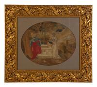 Four Needlework and Silk Pictures