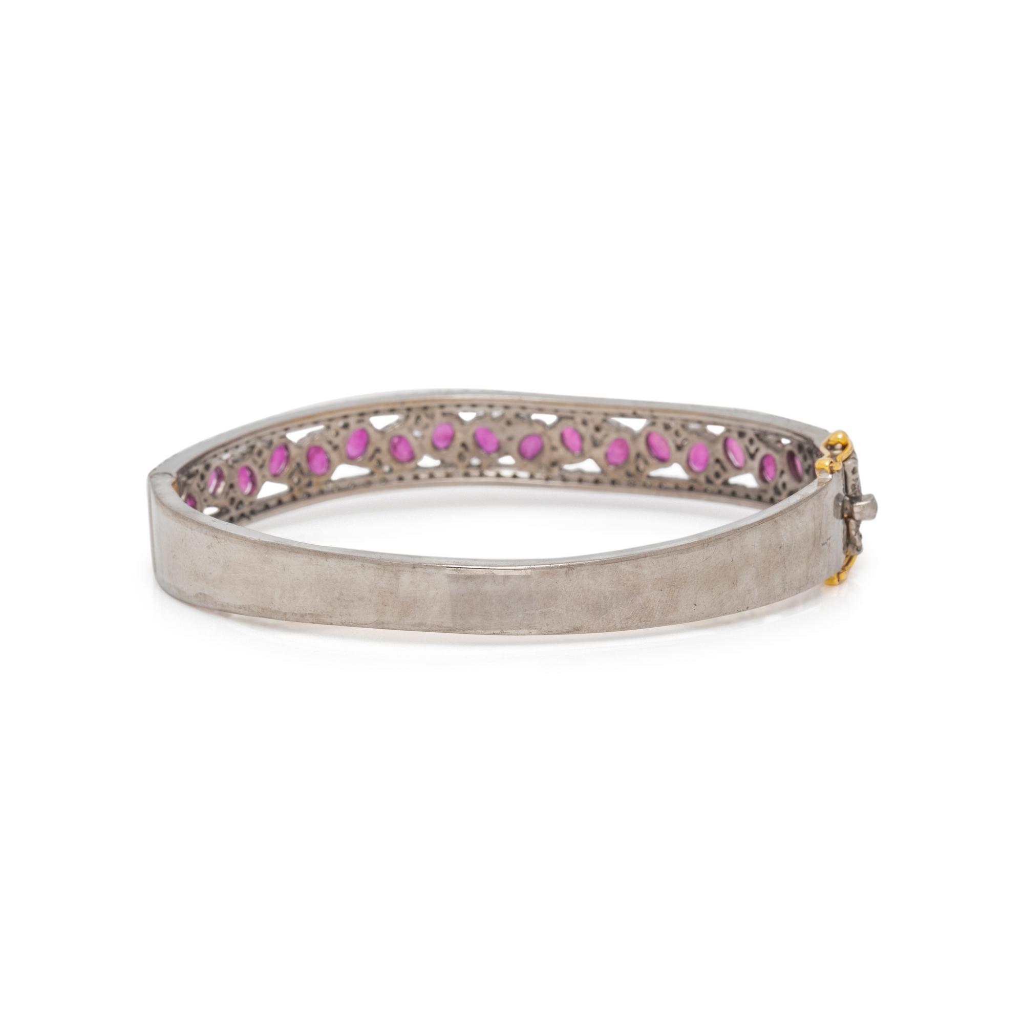 RUBY AND DIAMOND BANGLE BRACELET