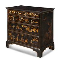 A George III Black-Japanned Chest of Drawers