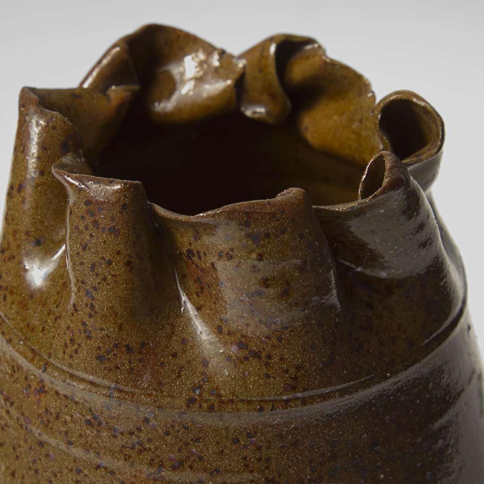 Vase with ruffled rim, c. 1897-1900 Biloxi, Mississippi, USA