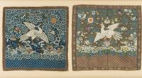 Six Embroidered Silk Rank Badges and a Cloud Collar