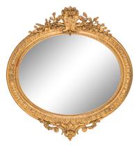 A Napoleon III Style Giltwood Mirror