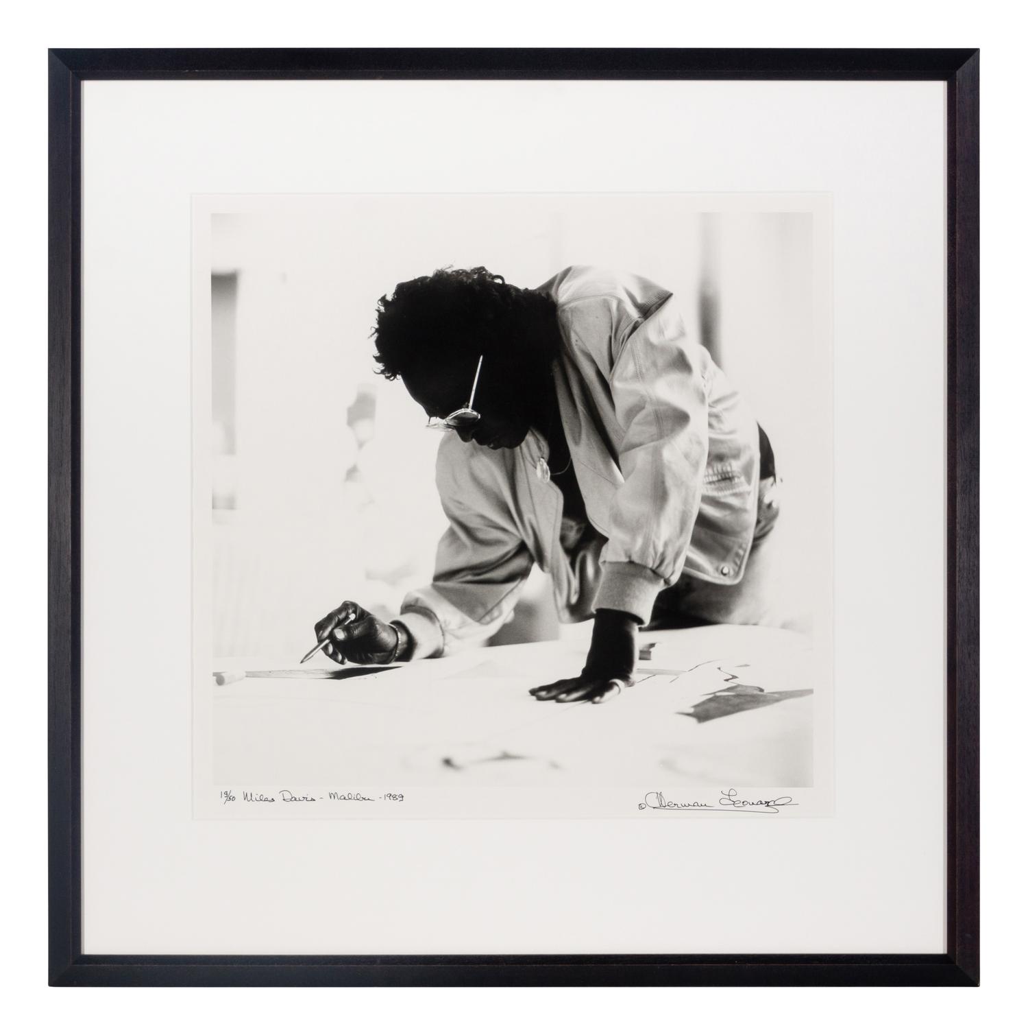 Herman Leonard (1923-2010) Miles Davis, Malibu, 1989