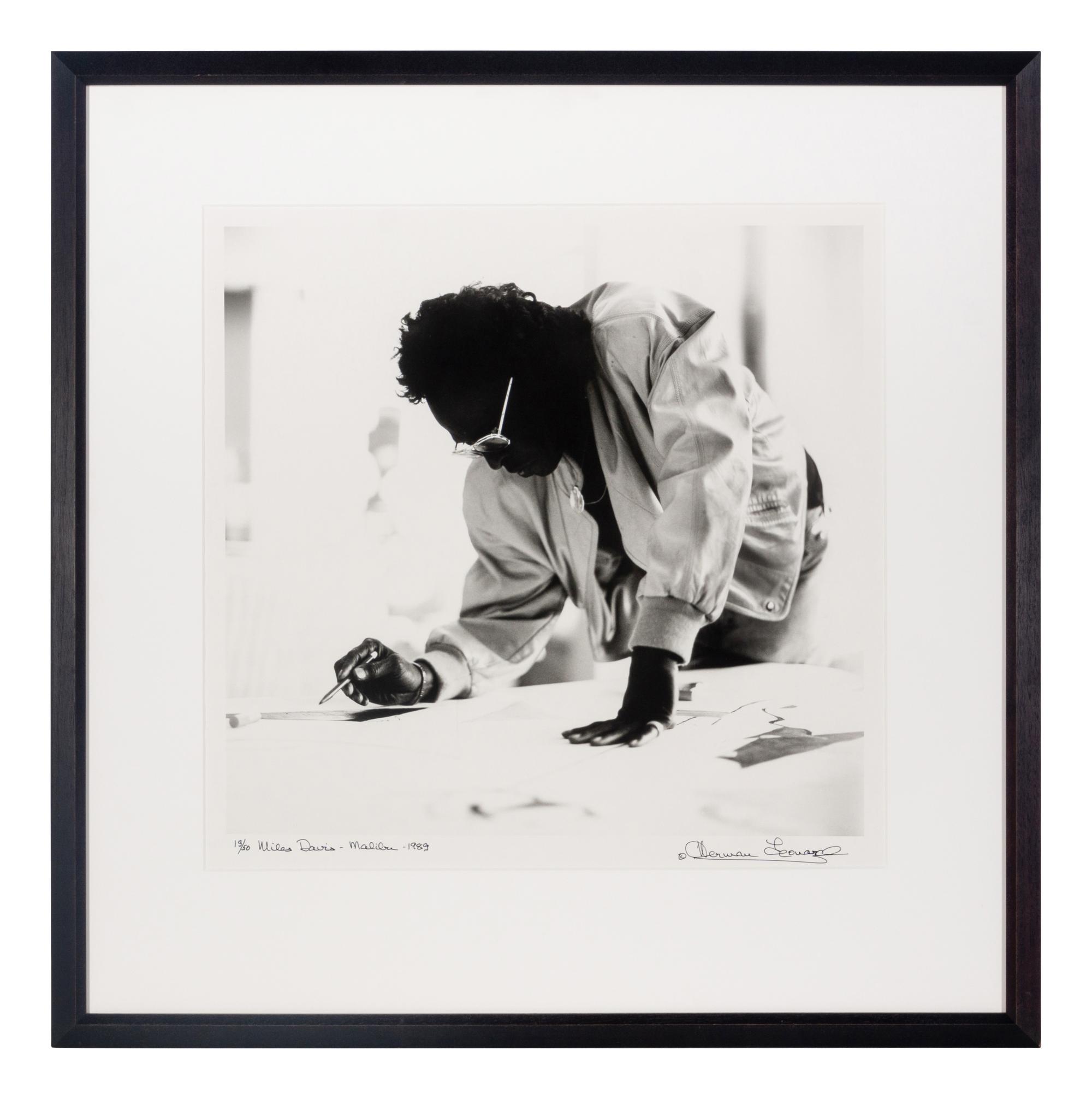 Herman Leonard (1923-2010) Miles Davis, Malibu, 1989