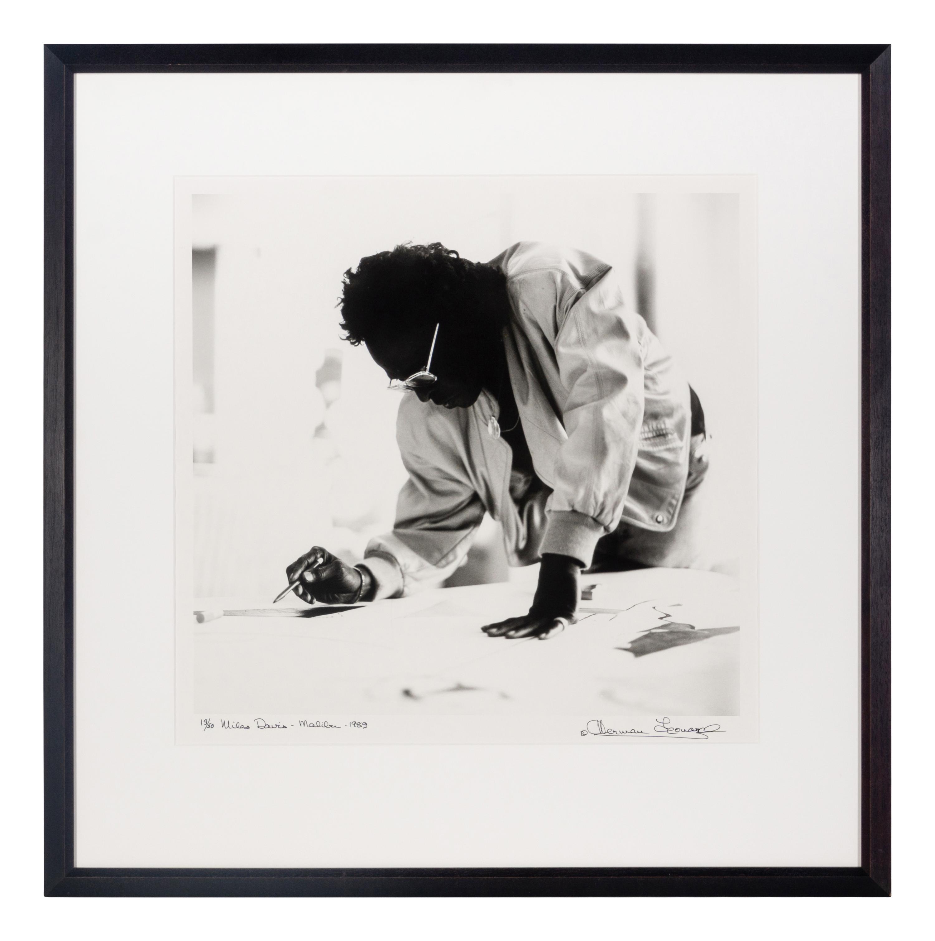 Herman Leonard (1923-2010) Miles Davis, Malibu, 1989