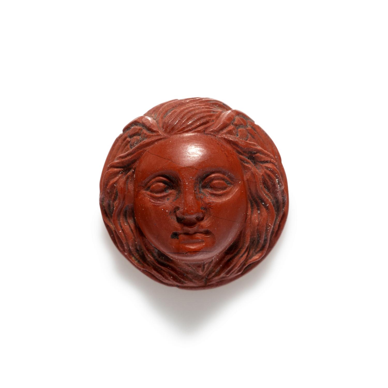 A Greek Red Jasper Cameo with the Head of Medusa