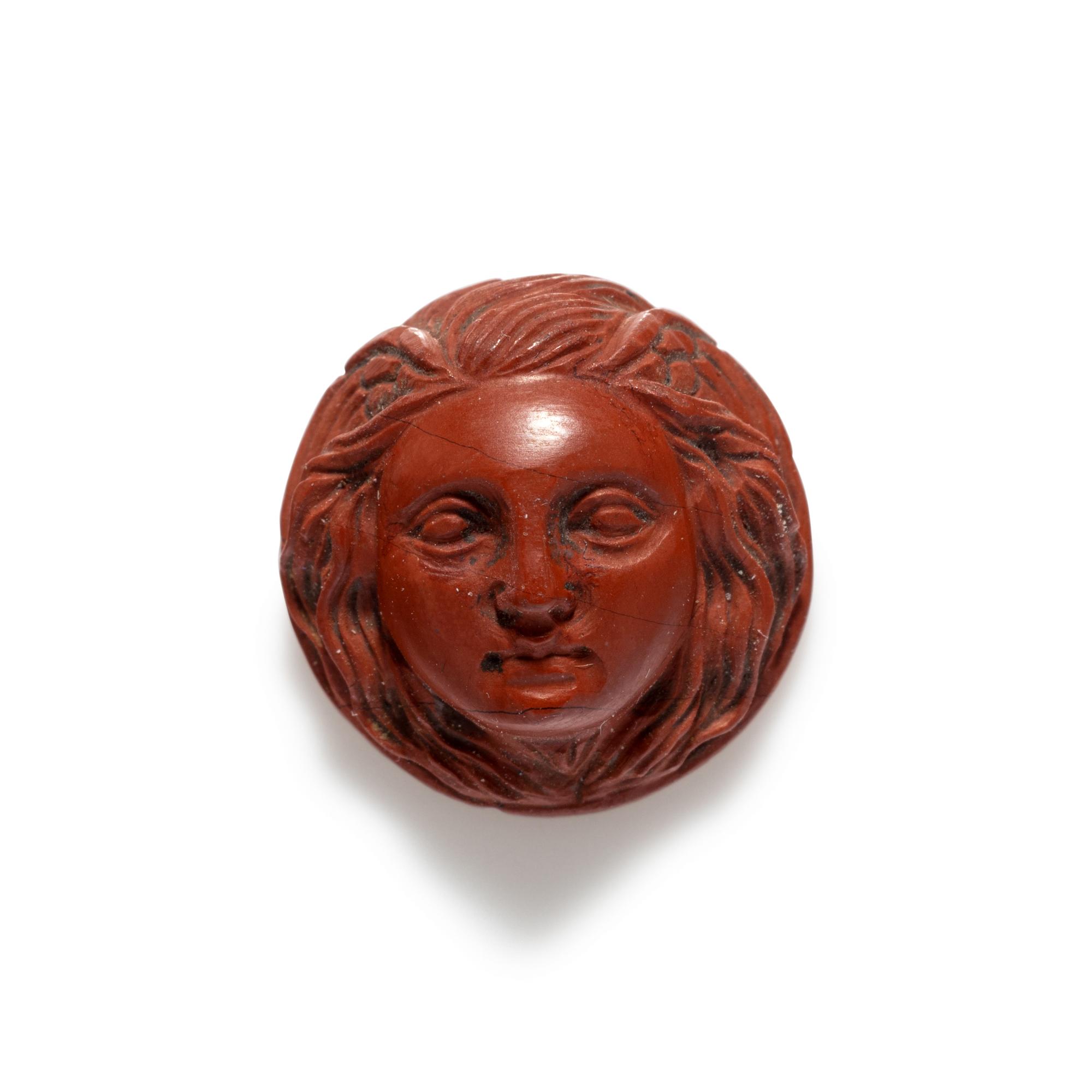 A Greek Red Jasper Cameo with the Head of Medusa